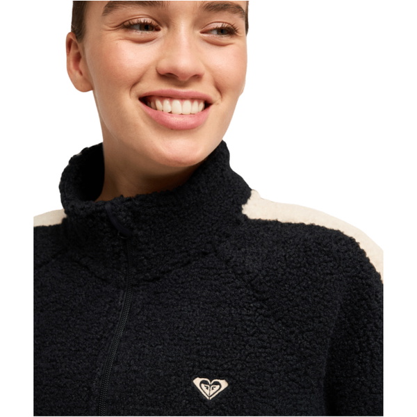 2026 Roxy Womens Boundless Spirit Solid Zip Sports Fleece ERJPF03261 - Anthracite